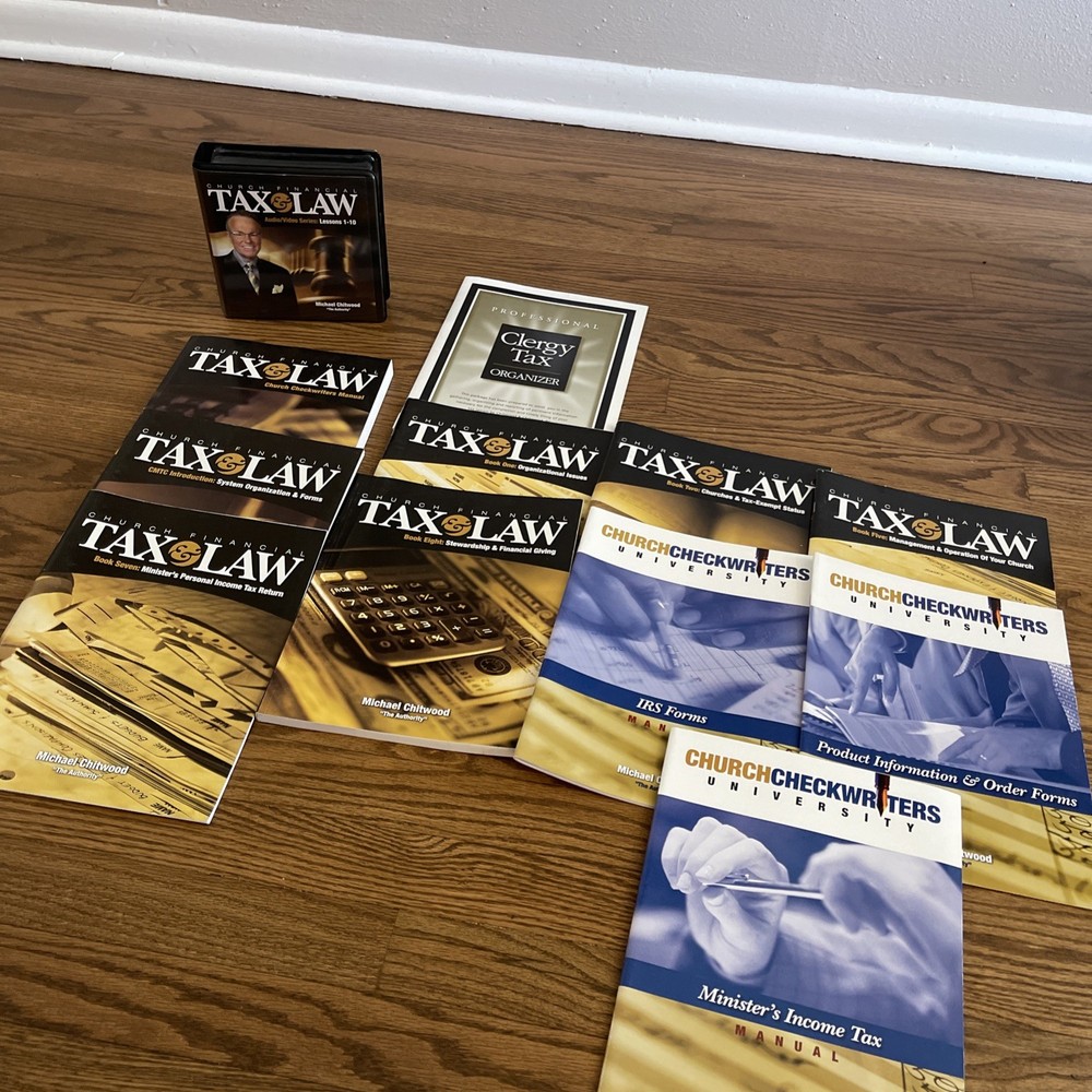 Church Financial Tax & Law Church Checkwriters Michael Chitwood Lot Books & DVD