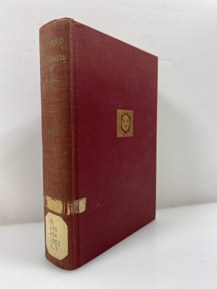Harvard Dictionary of Music by Apel Ex-library 1964 HC