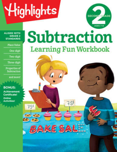 Second Grade Subtraction (Highlights Learning Fun Workbooks) – Paperback – GOOD