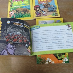 National Geographic Kids Funny Fill-In Set of 4 – Safari Animal Dinosaur Earth