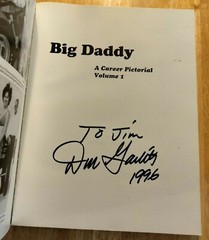 Big Daddy Pictorial Book Son Garlits SIGNED A Career Vol 1 plus bumper sticker