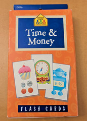 School Zone Time & Money Flash Cards Ages 6+ 1st 2nd Grade Learning Set USA