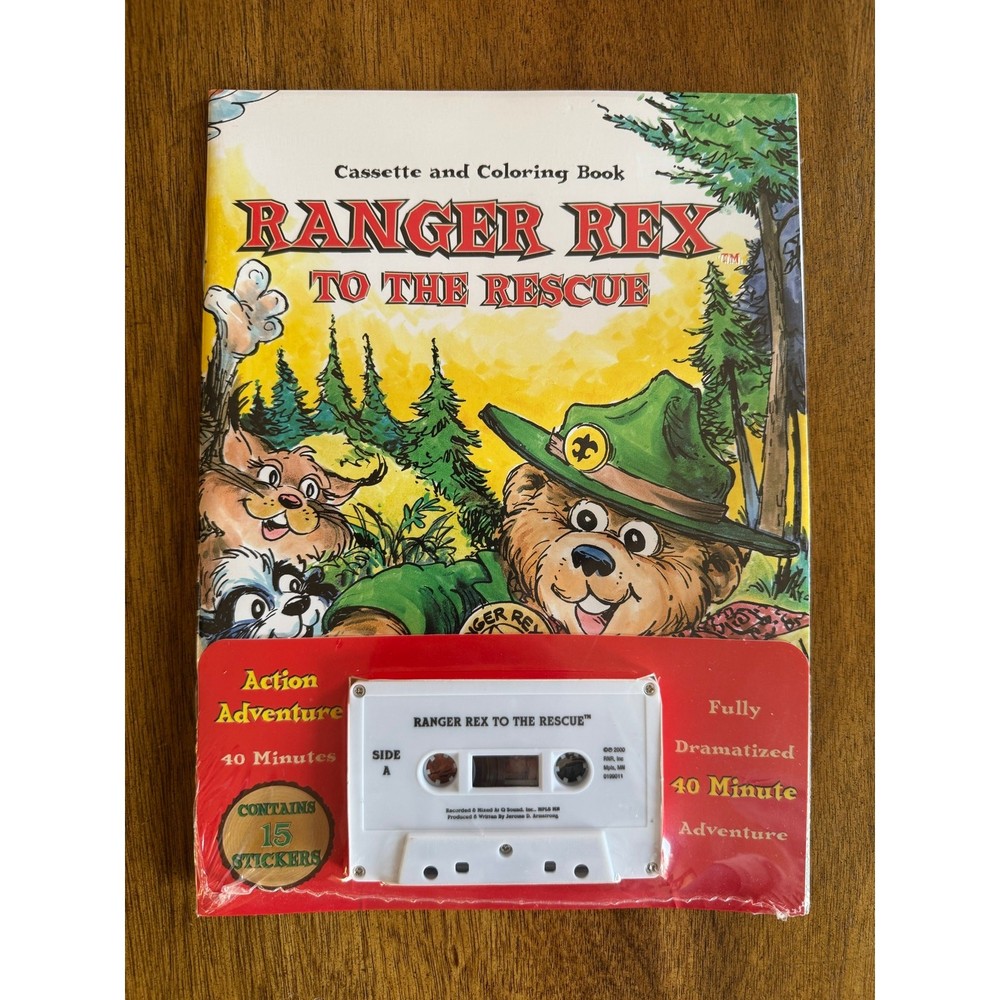 NWT Ranger Rex To The Rescue Cassette Coloring Book Sealed Stickers 2000