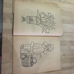 Holly Hobbie Nature Friend Coloring Book Vtg Aged Pages 1976 Slightly Distressed