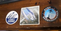 CHEMTRAILS GEO-ENGINEERING STICKERS 5 YEAR WARRANTY Variety Pack (3)