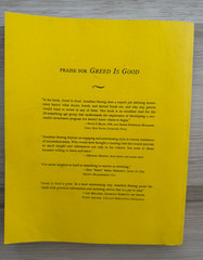 RARE Signed Greed Is Good Jonathan Hoenig 1999 Galley Proof Capitalist Pig Book