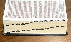 French Bible LARGE PRINT, Segond 1910 Bonded Leather Thumb Index, Red Letter