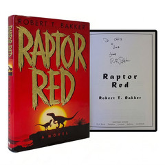 ROBERT BAKKER SIGNED Raptor Red 1ST EDITION Hardcover 1995 Dinosaur Fiction HC