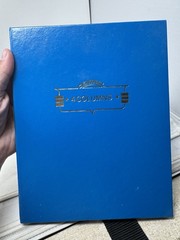 Central Hardcover Blue 4 Column Book 100 Pages 9 1/4” X 7 1/4” Made In USA Log