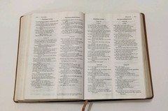 NIV, KJV, Parallel Bible, Large Print, Leathersoft, Navy/Tan.
