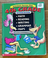 Lot of 3 Grades 3 & 4 English Math Writing Grammar Map Workbooks Activity Books