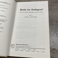 BATTLE FOR STALINGRAD: THE 1943 SOVIET GENERAL STAFF STUDY Louis Rotundo 1ST ED.