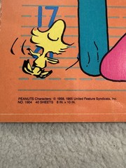 Vintage 70s Snoopy Notebook Peanuts Nostalgia Number Tablet 123 RARE HTF Math