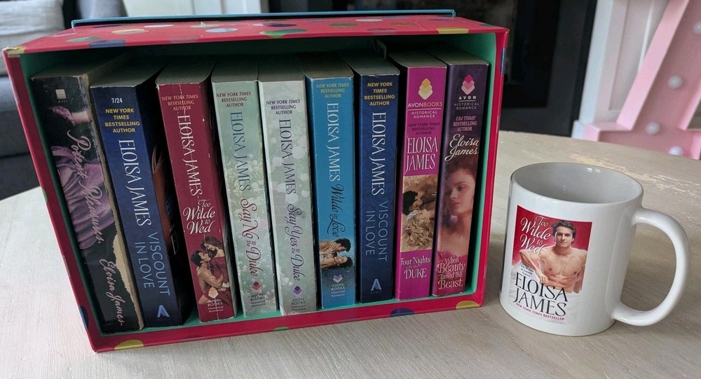 Eloisa James 9 Book Lot + Mug Wilde in Love Too Wilde to Wed Viscount Duke