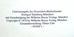 DAS KAMASUTRA , Vatsyayana, Wilhelm Heyne Verlag 1970 HC [384]
