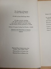 The Deadlock Of Democracy Four-Party Politics In America James Burns Hardcover