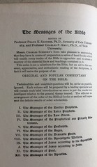 The Message of the Bible, 1908 Sanders and Kent Volume IX, 6-1/2″ X 5-1/4″