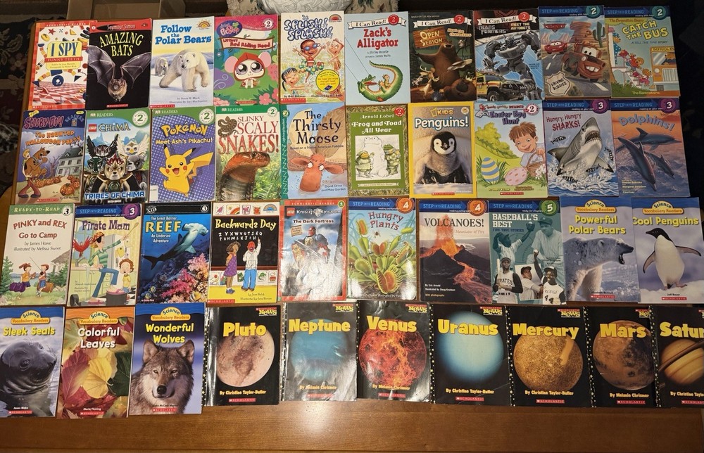 40 Book Lot Early Readers Science Paperbacks Step Into Reading DK Scholastic Kid