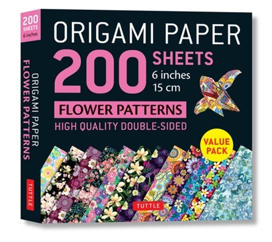 Origami Paper 200 Sheets Flower Patterns 6 (15 CM): High-Quality Double Sided Or