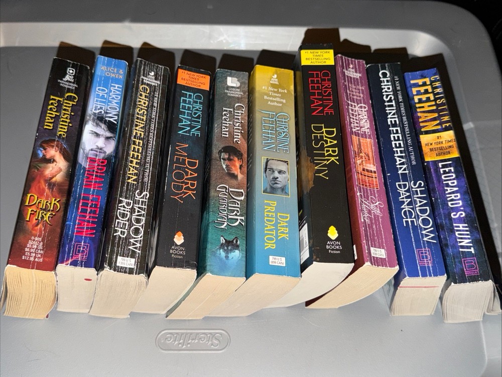 Lot of 10 Christine Feehan PBs Shadow Rider Dark Fire Safe Dark Melody