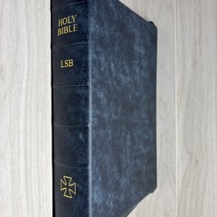 LSB Large Print- Wide Margin Badalassi Carlo Pueblo Sapphire Bible – Rebind