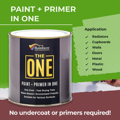 All-In-One Paint & Primer – Deep Red Matte, 8.5 Fl Oz/250Ml | 1 Coat Formula | E
