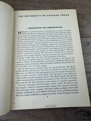 University of Chicago Press Catalogue of Books & Journals 1941 Scholarly