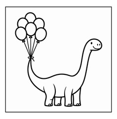 Cute Dinosaurs Coloring Book for Kids Ages 4-8 | Fun Prehistoric Activity Book |