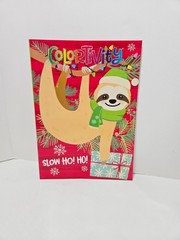Colortivity Sloth Christmas Coloring Book Slow HO HO!