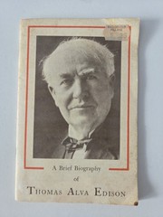 Brief Biography of Thomas Alva Edison Chapbook Pamphlet Vintage chapbook