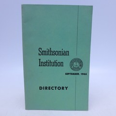 Smithsonian Institution Directory September, 1966 (First Edition)