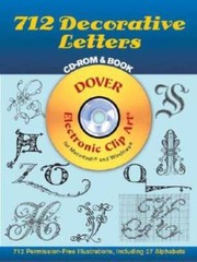 712 Decorative Letters CD-ROM and Book (Dover Electronic Clip Art) – GOOD
