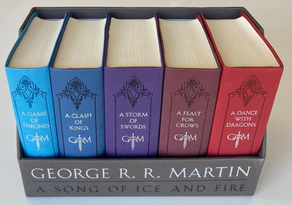 A SONG OF ICE AND FIRE : Leather Box Set of 5 : GoT Thrones : George RR Martin