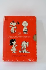 Vtg 1960s The Peanuts Philosophers Mini Book Box Set Complete 4 Snoopy Schulz