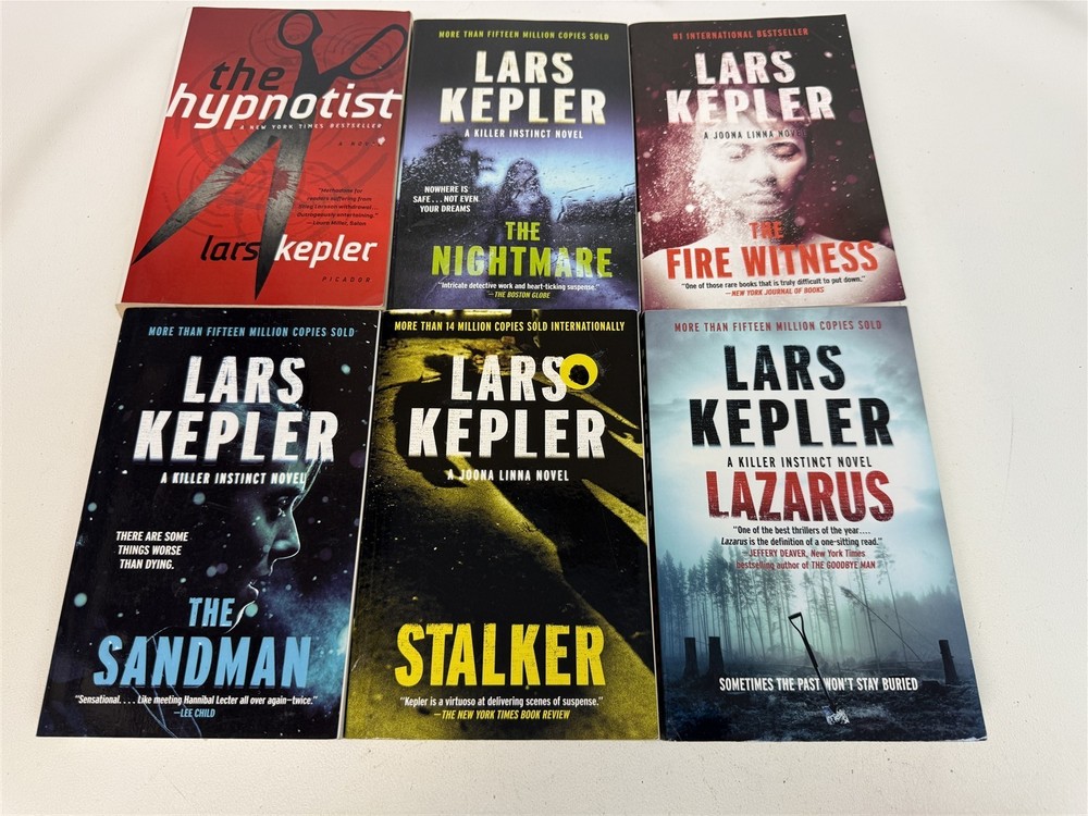 Lars Kepler Lot 6 Joona Linna Hypnotist Sandman Lazarus Stalker Fire Witness