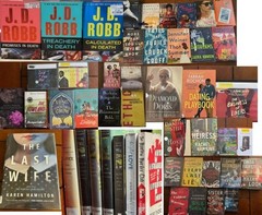 Lot of 45+ Mystery Romance Crime WOMEN FICTION Books J.D Robb Novels & Audiobook