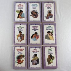 Silhouette Romance Novels Lot of 35 Books Vintage 1981 Purple Cover