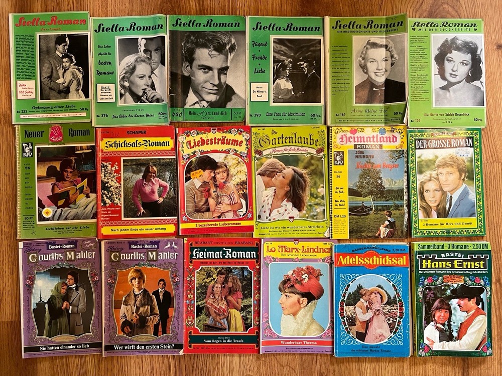 18 German Romance Novels Star Bastei Roman Brabant Stella, Liebestraume Auslese