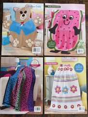Herrschners Kids Juvenile Afghans Pattern Book Set of 4 Craft Hobby Book Lot