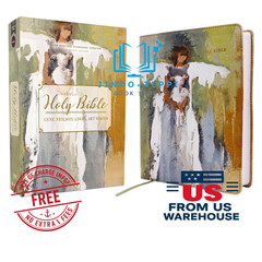 NRSVue Holy Bible Anne Neilson Angel Art Green Leathersoft 2024