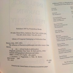 Influence of Darwin on Philosophy and Other Essays by Dewey, John