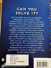 Brain Games Mini Mysteries Fun Take Along Puzzles Spiral 246 Pages