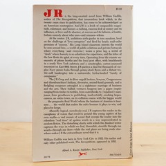JR by William Gaddis (Borzoi Book, 1975) 1st TPB Vintage