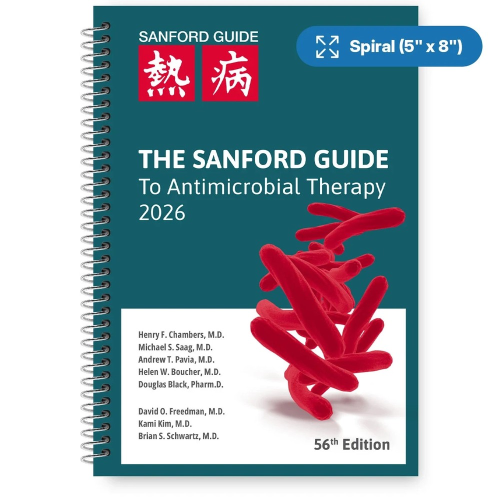 The Sanford Guide to Antimicrobial Therapy 2026 Spiral Ed. BRAND NEW & SEALED!