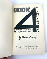 Vintage Book 4 Aleister Crowley Occult Magic Softcover Red Sangreal 1972 USA