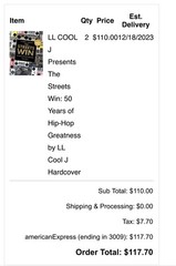✅🔥LL Cool J – The Streets Win 50 Years of Hip-Hop Greatness Book – *SIGNED*
