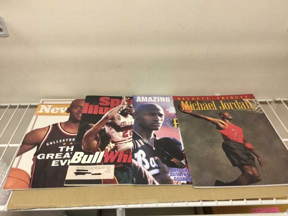 Lot of 4 – Assorted Michael Jordan Magazines – Newsweek / SI / Beckett Tribute