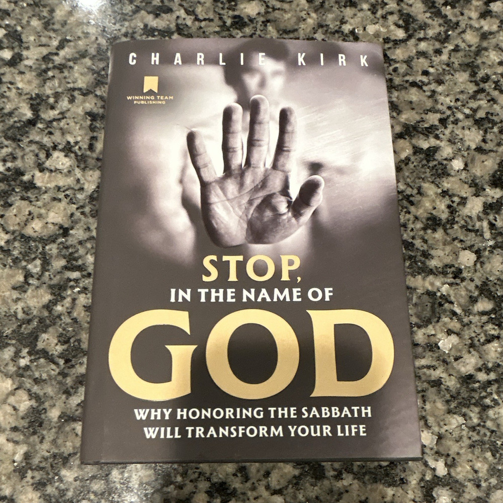 Charlie Kirk Stop, in the Name of God Paperback Book English Nonfiction Sabbath