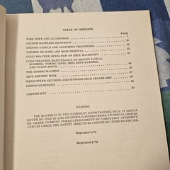 Vintage U. S. Coast Guard Institute Pamphlet On Seamanship 1976