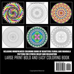 Large Print Mandalas Adult Coloring Book For Women: Relaxing Coloring Book for S